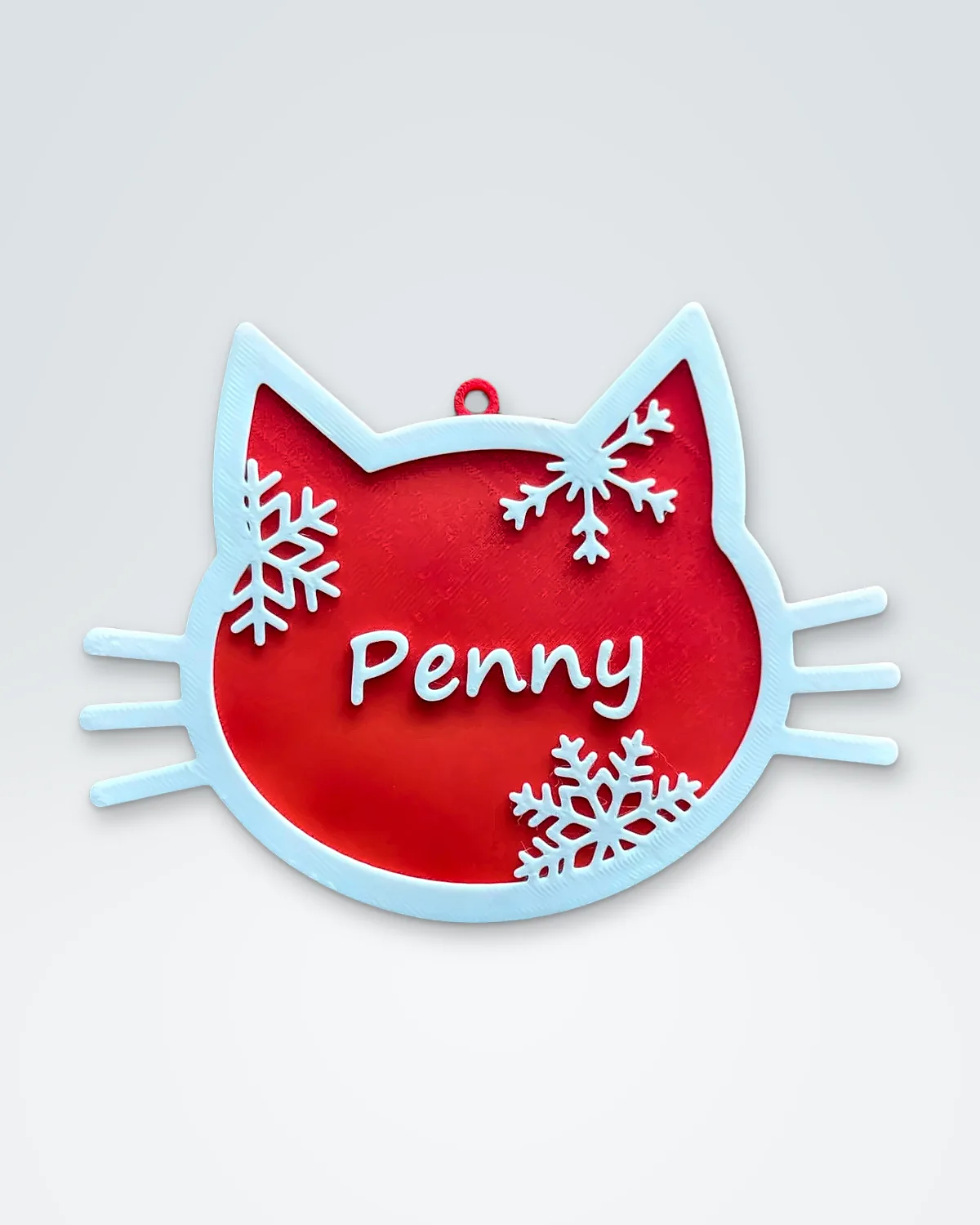 Enfeite Árvore de Natal de Gato Personalizável