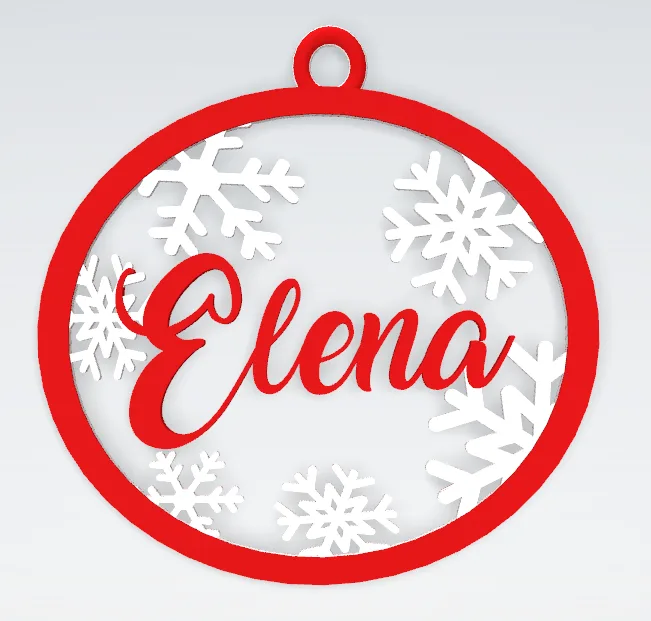 Enfeite Árvore de Natal Nome