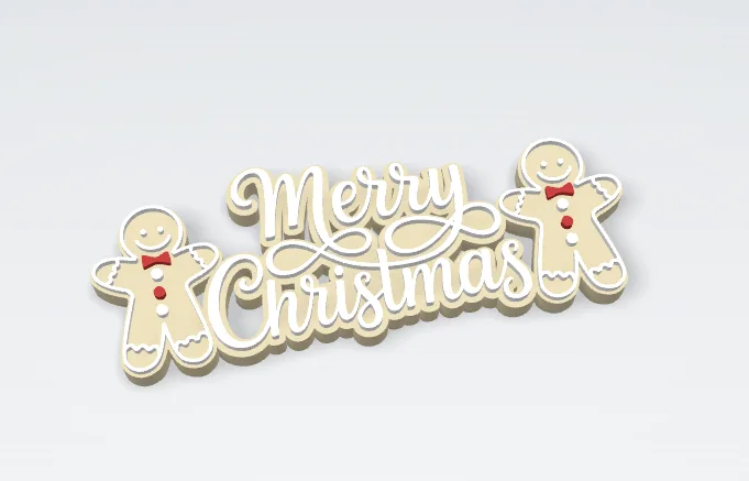 Placa Feliz Natal Gingerbread